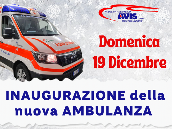 Read more about the article Sotto l’albero… Una nuova ambulanza
